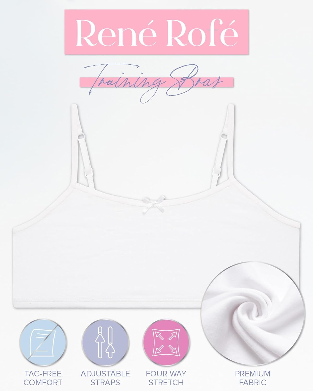 Girls Training Bras 10 Pack Soft Cotton Cami Everyday Bras | Tag-Free Comfort and Breathable Cotton, Cami Styling for All-Day Wear, Multipack for Growing Girls