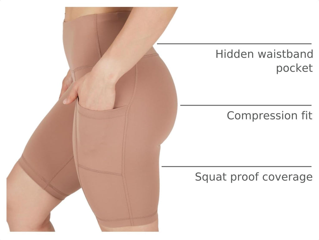 Womens High Waisted Biker Shorts Workout Running Spandex Yoga Shorts 3.5", 5", 7", 9"
