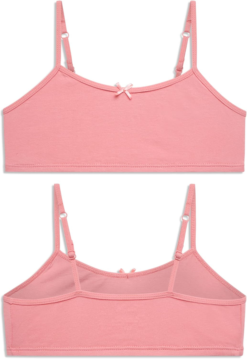 Girls Training Bras 10 Pack Soft Cotton Cami Everyday Bras | Tag-Free Comfort and Breathable Cotton, Cami Styling for All-Day Wear, Multipack for Growing Girls